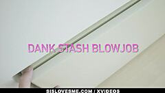 Curvy Teen Forced on Knees to Suck Stepbro's Cock!