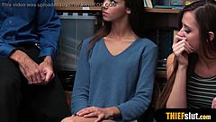 i pervy cop fucked two petite shoplifter chicks rough at the same time