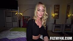 Threesome POV with petite teens and big asses