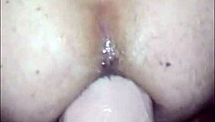 She pounds his ass with a huge dildo in naughty toys amateurs sex session