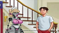 Rich girl in dirty maid costume teases in Summertimesaga E3 84