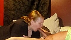 Yo, check this hot milf giving a wild blowjob in the bedroom!