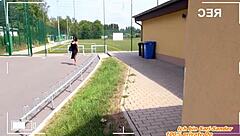 German Big Tits Tattoo Milf Picked Up Publicly for POV Voyeur Action