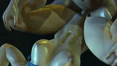 Chun Li from Street Fighter in a 3D scene where she gets penetrated with moaning