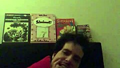 Intense hardcore masturbation session on bed