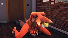 foxy gets licked and fucked by futanari deer in furry hentai 😈