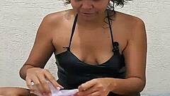 Unboxing My New Fuck Machine for Intense Brunette Wife Masturbation