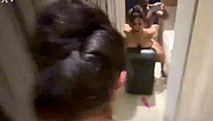 Amateur teen rides to creampie in anal scene