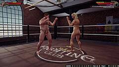 Damn! Ethan vs Rosemary in Naked 3D Fight!