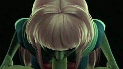 Yuno Gasai rides cowgirl while bound tight