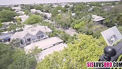 Watch stepsister masturbate while stepbrother fucks her bff?