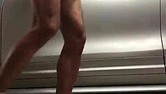 Spying On Gay Cock In Gym Garage