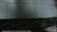 Skinny college girls skinny dip in hotel pool