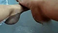 Bbw Shows Feet And Fat Pussy In Tub