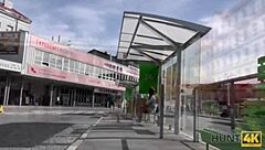 hunt4k beauty in long stockings under control