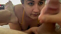 Latina amateur slapped during intense fingering, blowjob, and anal creampie.