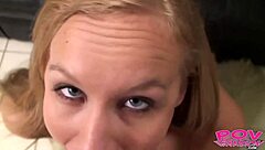 Cute Blonde Leah Teases And Gives Pov Blowjob To Cock