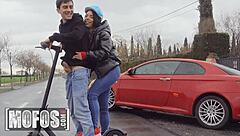 Megan Fiore Ditches Scooter for Jordi's Huge Cock in Wild Cowgirl Ride - Mofos