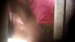 Naked girl in boarding house, panties on display