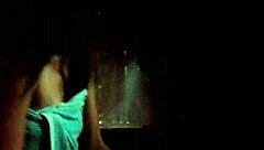 Naked girl in boarding house, panties on display