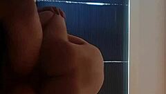 Asian girl rides in 69 position