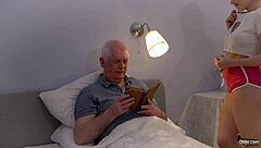 Irina Cage Rides Two Old Cocks!