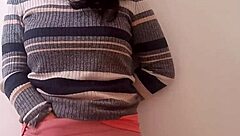 This latina milf masturbates outdoors in public