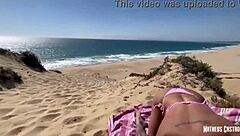 Had unprotected fun with busty teen at the beach