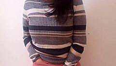 This latina milf masturbates outdoors in public