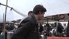 Fine Amsterdam Tourist Cumsprayed Wildly on Camera