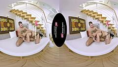 hot shemale threesome with a girl in vr