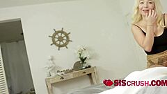 Glamorous Blonde Sucks Boy's Cock Deep in POV