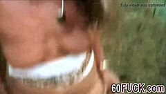 Busty Blonde Milf Samantha Sucks Cock Outdoors Riding