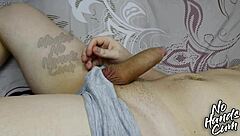 Teen 18+ Masturbates Big Cock in Panties