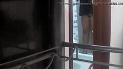 Who is spying in the bathroom?