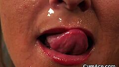 Flirty Model Sucks Cum And Gets Jizz Load On Face