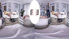 what are you doing? redhead gives handjob blowjob to shaved pussy pov