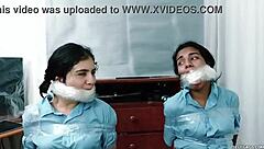 Amateur couple explores bondage and gagging in homemade video