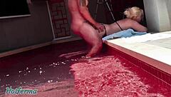 Blonde Wife Cheats at Pool with Brother-in-Law