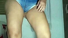 mirelladelicia's emotional striptease in jeans and lingerie