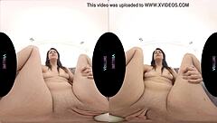 Vrallure Petite Black Teen Masturbates with Vibrator in Voyeur Reality