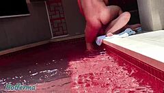 Blonde Wife Cheats at Pool with Brother-in-Law