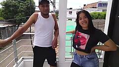 Teen tries huge cock in casting