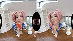 Virtual taboo: lick my candy or resist the temptation in this cosplay pov?