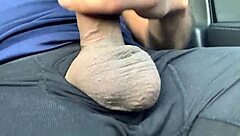 Big Fat Dick Masturbation in the Car