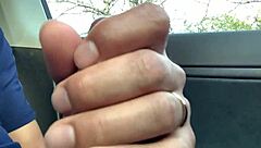 Big Fat Dick Masturbation in the Car