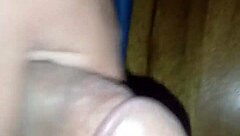 Bold masturbation session leading to cum on cock