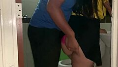 Stepsister Goes to Pee in Bathroom Followed by Cock Sucking Desire