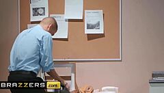 Karma Rx and Xander Corvus at work in donut shop - Brazzers