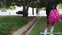 I see busty milf queening teen beauty